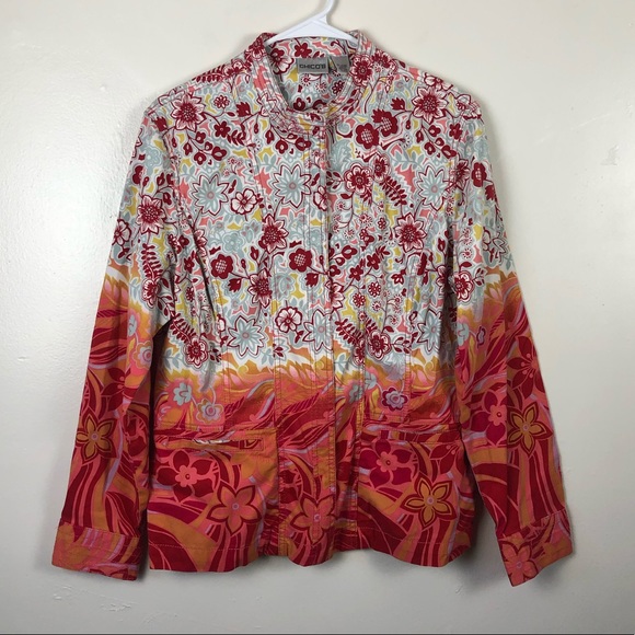 Chico's Jackets & Blazers - Chico’s Floral Zip Up Jacket